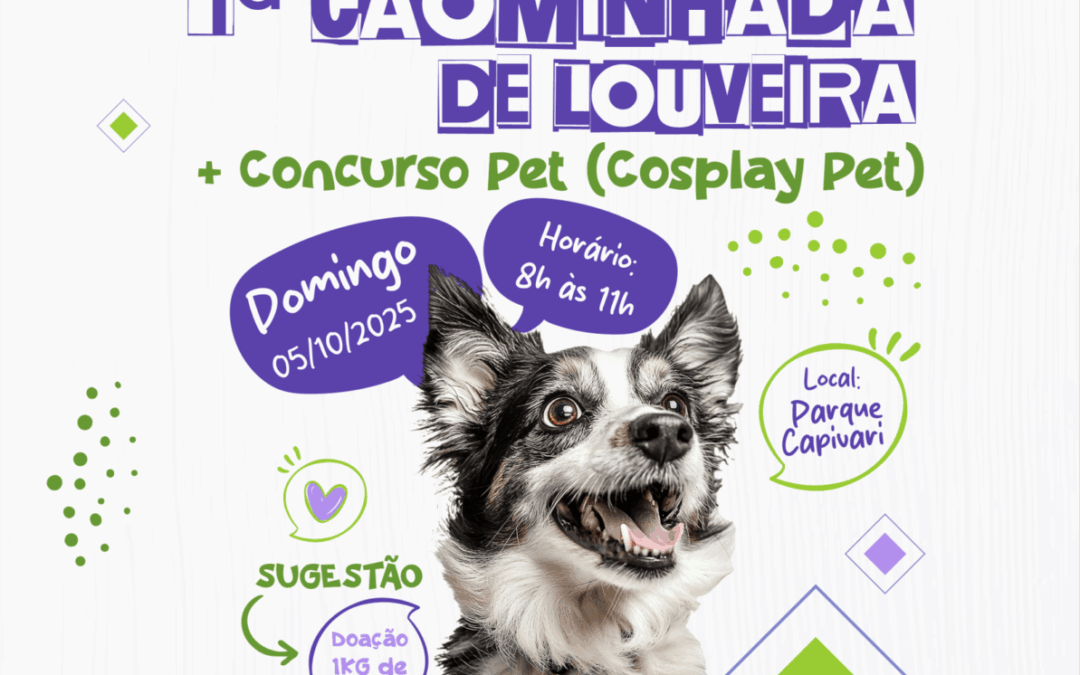 Primeira Cãominhada de Louveira promove Semana de Conscientização Animal